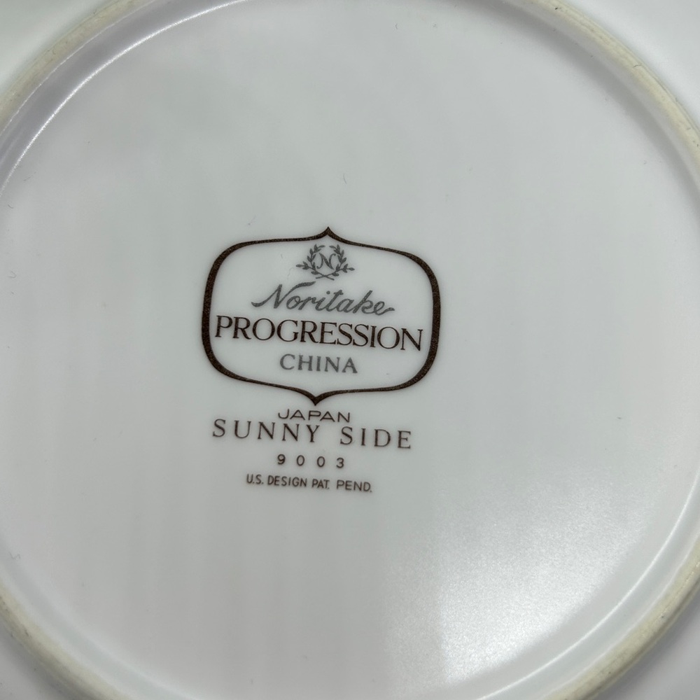VTG 6 Noritake Progression SUNNY SIDE Marigold 6-1/4" Bread Side Plates Japan - Picture 6 of 8
